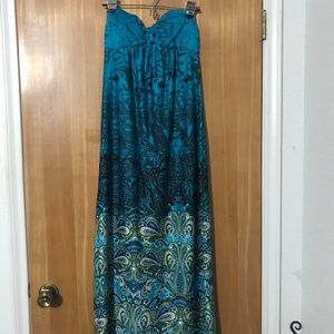 Turquoise Summer Halter Dress